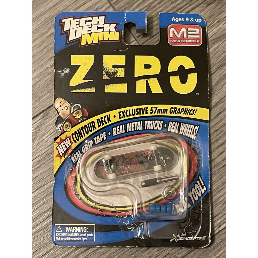 Vintage ZERO Mini Tech Deck Lopez ‎ RARE New Old Stock Mini skateboard